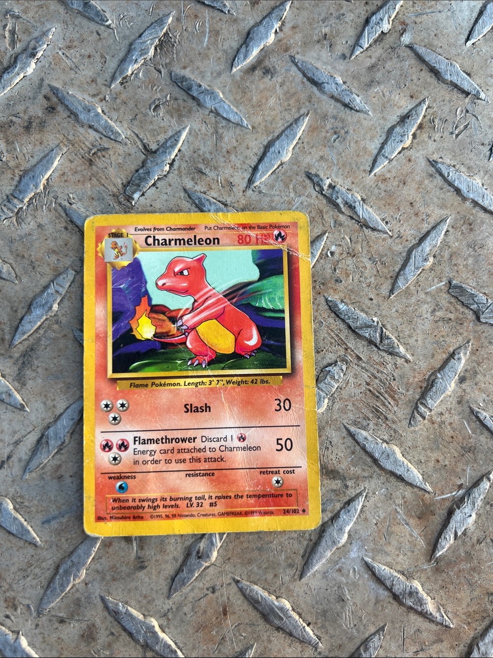 Charmeleon Pokémon Card - Red & Yellow